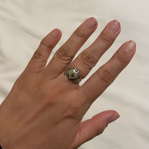 Vintage Victorian Heart Poison Box Statement Ring 925 Sterling Silver Size 7.5 - Picture 12 of 15